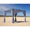 4 Seitenteile für Flachdachpergola Firenze Grau