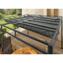 Replacement roof for the flat roof pergola Firenze 3x3m Grey