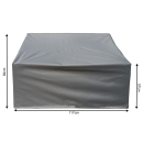 Protective cover tarpaulin Bahia lounge sofa Grey 117x78x92 /57cm