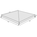 Gazebo Protective Cover 3 x 3 m Waterproof Transparent Weather Protection