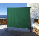 Paravent 180 x 178 cm Fabric Room Devider Garden Partition Wall Balcony Privacy Screen Green