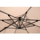 Cantilever parasol Premium Mallorca 3x3m Sand UV 50 Terrace Parasol