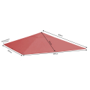 Replacement Roof for Garden Gazebo 3x3m Orange-Red