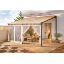 3 Seitenteile zu Rollpavillon 3x4m Sand