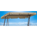 Ersatzdach Gartenschaukel Universal 145x200 cm Hollywoodschaukel 3 Sitzer Sand UV 50 Ersatz Bezug Sonnendach Schaukel Dach