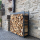 Firewood rack 90x25x90cm wooden rack indoor and outdoor