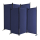 2 St&uuml;ck Paravent 3 Teilig 170 x 165 cm Stoff Raumteiler Trennwand Balkon Sichtschutz Stellwand Faltbar Blau