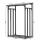 Metal firewood rack anthracite 130 x 70 x 185 cm garden firewood shelter 1.6 m³ firewood storage stacking aid outside