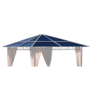 Ersatzdach f&uuml;r Hardtop Pavillon 3x3m Doppelstegplatten Polycarbonat Braun