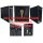 Weather Protection Set Front- and Back Wall PVC Black for Firewood Rack 130 x 70 x 185 cm