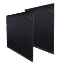 Weather Protection Set Front- and Back Wall PVC Black for Firewood Rack XXL 185 x 70 x 185 cm