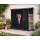 Weather Protection Set Front- and Back Wall PVC Black for Firewood Rack XXL 185 x 70 x 185 cm