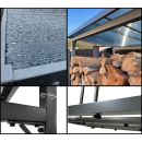 Metall Kaminholzregal Außen 143 x 70 x 145 cm, Pro - 40 mm Stahlprofil, Anthrazit, Wetterfest, Kapazität 1,4 m³ (2 SRM), M Garten Kaminholzunterstand Stapelhilfe