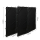 Weather Protection Set Front- and Back Wall PVC Black for Firewood Rack 143 x 70 x 145 cm