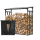 Metal Firewood Shelf Anthracite XXL 143 x 70 x 145 cm Garden Firewood Shelter 1.4 m³ Stacking Aid Outdoor with Weather Protection Black