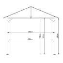 Metall Garten Pavillon Nizza 3x3m Antik Partyzelt Grau RAL 7012