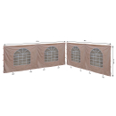 2 side panels with PVC window for lounge pavilion Sahara 4x4m side wall beige