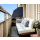 Sichtschutz Fächer 115 x 115 cm EASY MOUNT GRAU Blickdicht Balkon Trennwand Windschutz Sonnenschutz