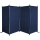 Paravent 220 x 165 cm Fabric Room Devider Garden 4-Part Patrition Wall Foldable Balcony Privacy Screen Blue
