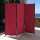 Paravent 170 x 165 cm Fabric Room Devider Garden 3-Part Patrition Wall Foldable Balcony Privacy Screen Ruby Red
