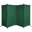 Paravent 220 x 165 cm Fabric Room Devider Garden 4-Part Patrition Wall Foldable Balcony Privacy Screen Green