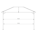Metal Garden Pavilion Nice 3x4m Sand with 4 Side Panels Party Tent