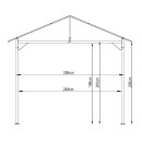 Metal Garden Pavilion Nice 3x4m Sand with 4 Side Panels Party Tent