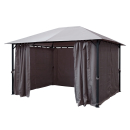 Metal Garden Pavilion Nice 3x4m Grey with 4 Side Panels...