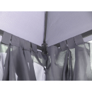 Metal Garden Pavilion Nice 3x4m Grey with 4 Side Panels Party Tent