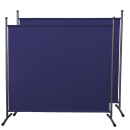 2 Piece Paravent 180 x 178 cm Fabric Room Devider Garden Partition Wall Balcony Privacy Screen Blue