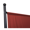 2 Piece Paravent 180 x 178 cm Fabric Room Devider Garden Partition Wall Balcony Privacy Screen orange-red