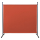 2 Piece Paravent 180 x 178 cm Fabric Room Devider Garden Partition Wall Balcony Privacy Screen orange-red
