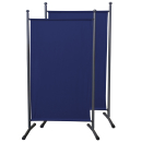 2 Piece Paravent 180 x 78 cm Fabric Room Devider Garden Partition Wall Balcony Privacy Screen Blue