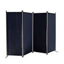 Replacement Cover Screen 4 Piece 165 x 220 cm Partition Wall Privacy Screen Cover Black