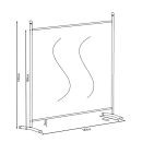Paravent 180 x 178 cm Fabric Room Devider Garden Partition Wall Balcony Privacy Screen Beige
