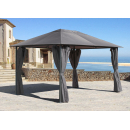 Ersatzdach für Garten Pavillon 3x4m Grau Pavillondach Ersatzbezug