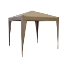 Pop-Up Gazebo 2,5 x 2,5 m Beige with 4 Easy fastening sidewalls with 2 zippers