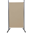 2 Piece Paravent 180 x 78 cm Fabric Room Devider Garden Partition Wall Balcony Privacy Screen Beige