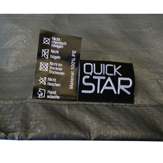 QUICK STAR 2x Gitterbox Abdeckung 125x85x95cm Grau PE Gewebefolie Schutzhaube 