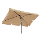 Balkon Sonnenschirm 200x125cm Balkonschirm Rechteckig Knickbar Sand Gartenschirm UV 50