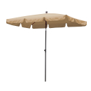 Parasol 2x1.25m rectangular with valance and folding device Beige