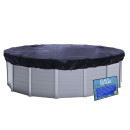 Solar Swimming Pool Cover Round 200g/m² for Poolsize 320 - 366 cm Winter Tarpaulin dimension ø 420 cm Black