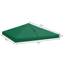 Replacement Roof for Gazebo 3x3m Green