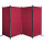 2 Piece Paravent 220 x 165 cm Fabric Room Devider Garden 4-Part Patrition Wall Foldable Balcony Privacy Screen Ruby Red