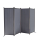 Paravent 220 x 165 cm Fabric Room Devider Garden 4-Part Patrition Wall Foldable Balcony Privacy Screen Grey