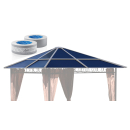 Replacement roof Hardtop Pavilion 3x3m incl. Anti Dust filter tape Set