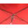 Parasol 2x1.25m rectangular with protective cover and folding device red orange