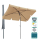 Parasol 2x1.25m rectangular with protective cover and folding device Beige