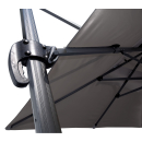 Ampelschirm Premium Mallorca 3x3m Grau UV 50 Terrassenschirm Sonnenschirm mit Schutzhülle