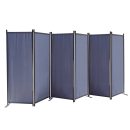 Paravent 6 Teilig 340x165cm Grau - Garten & Balkon Sichtschutz Stellwand Innen & Außen - Raumteiler Trennwand Faltbar Blickdicht & Wetterfest